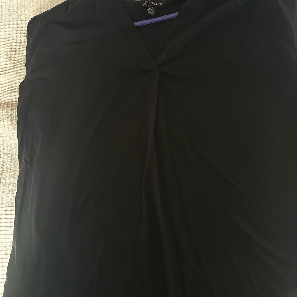 Banana Republic Classic Black V-Neck Blouse